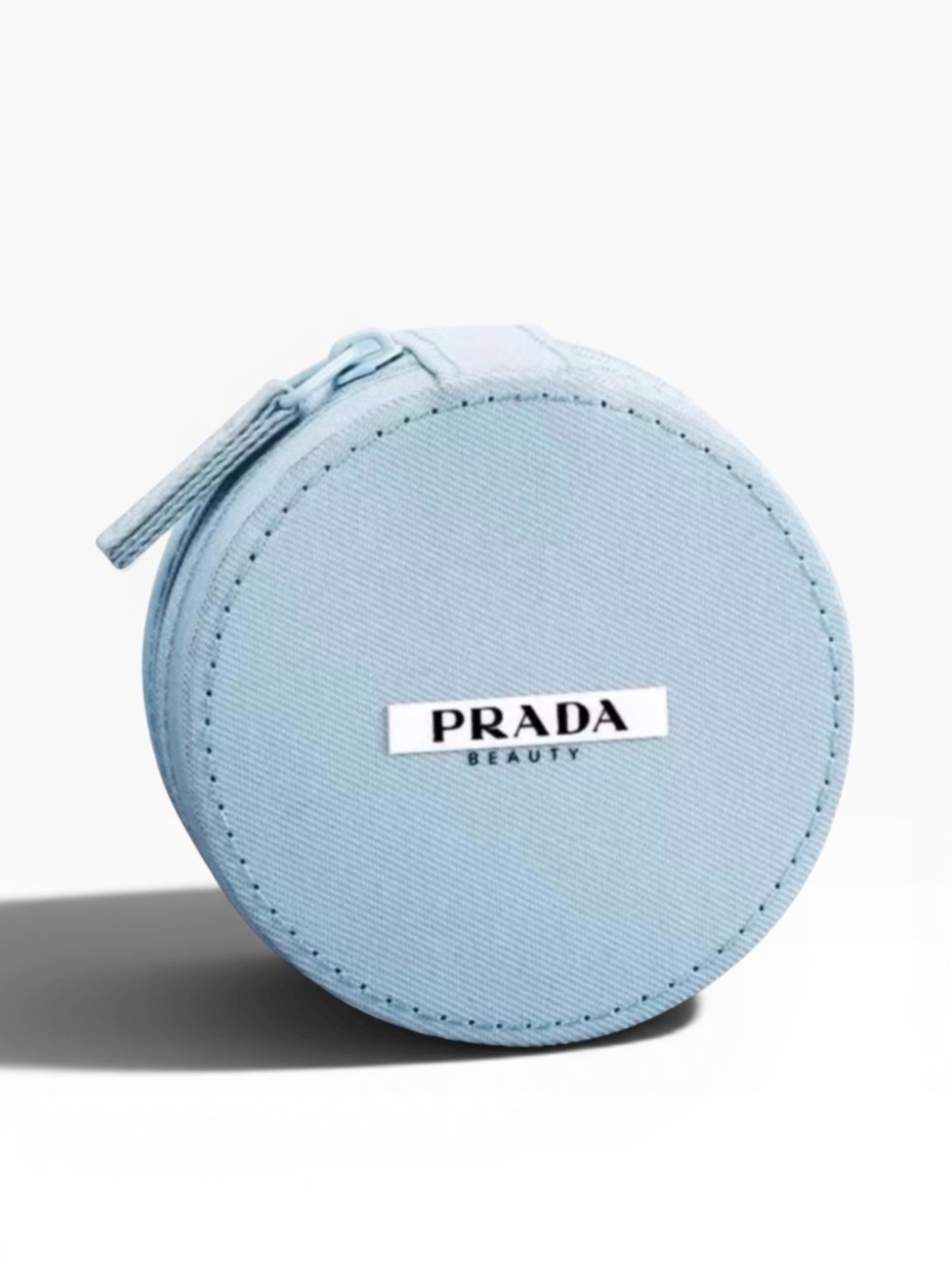 Prada Light Blue Round Cosmetic Case